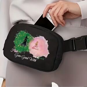 Wicked Themed  Black Waist Bag